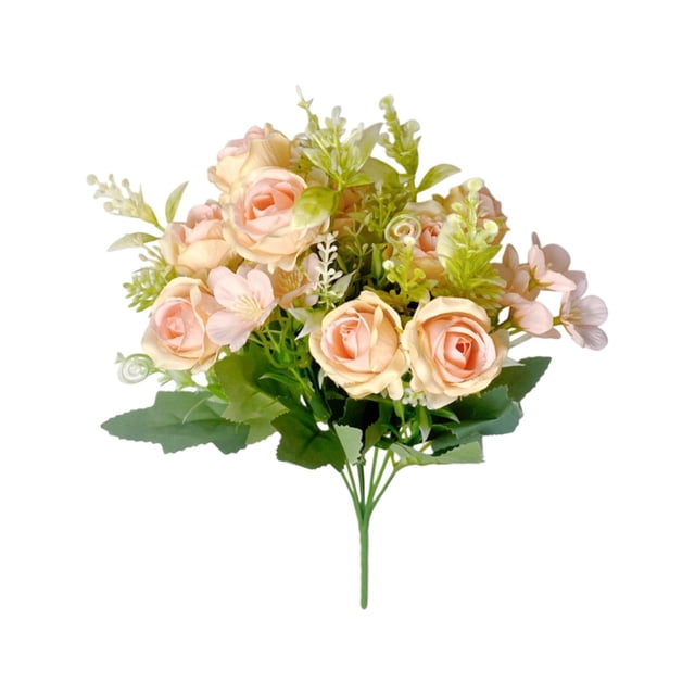 Tauxra 7 Tiges de Roses Artificielles Bouquets de Roses Fausses Réalistes pour Décoration Intérieure Extérieure de Maison Mariage Fête