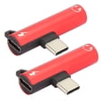 thumbnail image 2 of Adaptador 2 en 1 Tipo C, 2 Cable Piezas de Carga de Audio Cargador Distribuidor de Auriculares Conector de 3,5 mm Adaptador de Auriculares y Cargador para Moto Z, 2 of 7