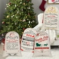 thumbnail image 6 of Christmas Bags For Gifts, Canvas Christmas Gift Bag, Christmas Bags Santa Sacks Canvas Bags For Gifts 27.6"x20", 6 of 6