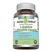 Amazing Nutrition L-Arginine/L-Citrulline Complex .. 1000 Mg Combines Two .. Amino Acids with Potential .. Health Benefits Supports Energy .. Production Ads (120 Tablets) .. (Non-GMO,Gluten Free)