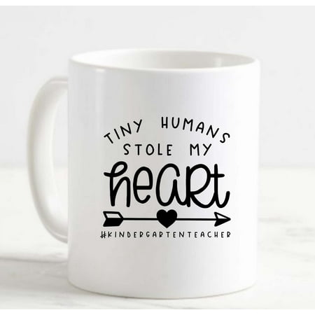 

Coffee Mug Tiny Humans Stole My Heart Kindergarten Teacher Teaching Career White Cup Funny Gifts for work office him her