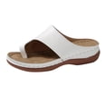 thumbnail image 1 of Summer Sandals for Women Orthotic Slip On Flip Flops with Arch Support Toe Loop Slippers Comfortable Casual Shoes, 38, 1 of 6