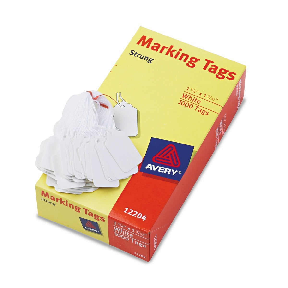 Avery Medium-Weight White Marking Tags, 1 3/4 x 1 3/32, 1,000/Box (12204)