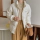 thumbnail image 5 of Chaqueta de plumón para mujer, abrigo de invierno para mujer, sencillo, informal, deportivo, moderno, abrigos de plumón cortos gruesos y cálidos con cuello alto, 5 of 5