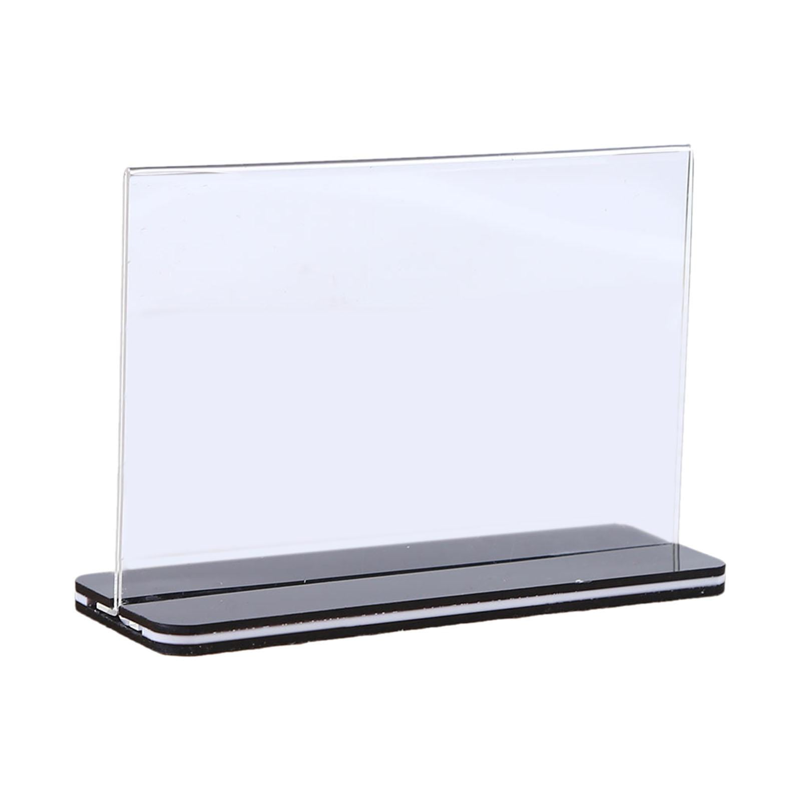6 Pack Acrylic Sign Holders 8.5 X 11 – Double Sided T-Stand For Menus, Flyers, Photos, Table Displays