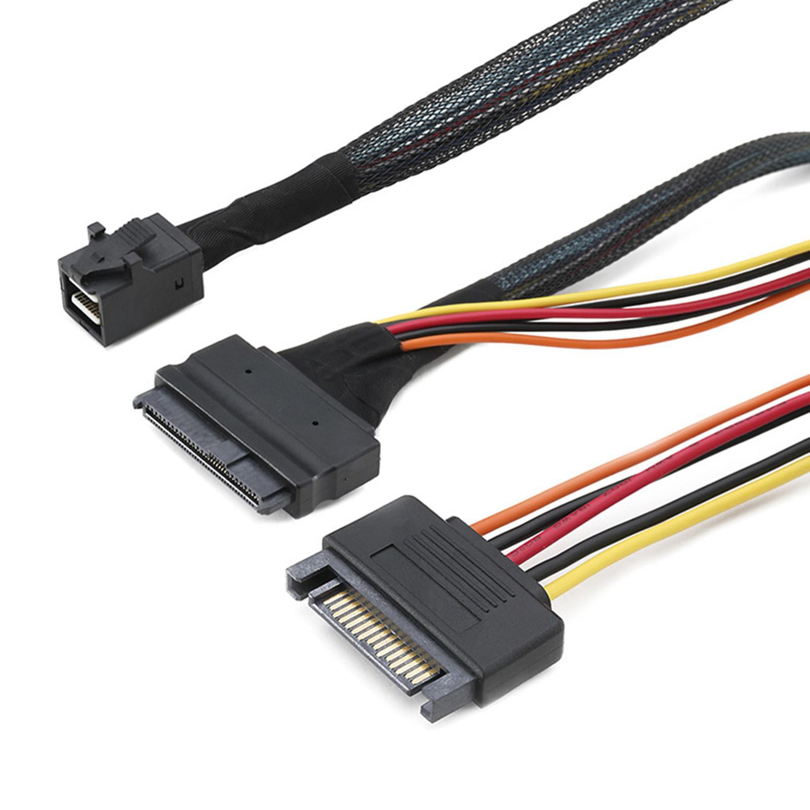 GUYUTING Upgrade Computer Part U.2 NVMe SSD with Mini SAS Cable, Supports SATA Power Connection for High-Speed Data Transfer