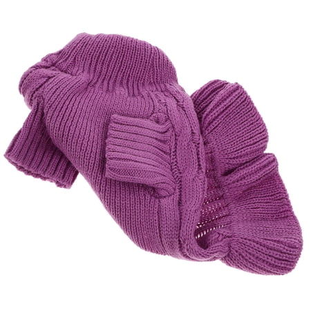 ELAYARD Violet High Collar Dog Sweater Soft Warm Clothes Autumn Winter Outfit for Small Breeds