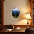 thumbnail image 4 of Canvas Wall Art Scenic Blue Ridge Parkway Appalachians Smoky Mountains Spring Modern Oval Framed Canvas Prints Vintage Wall Hanging Decor for Home Decorations 8.6"x11.4", 4 of 7