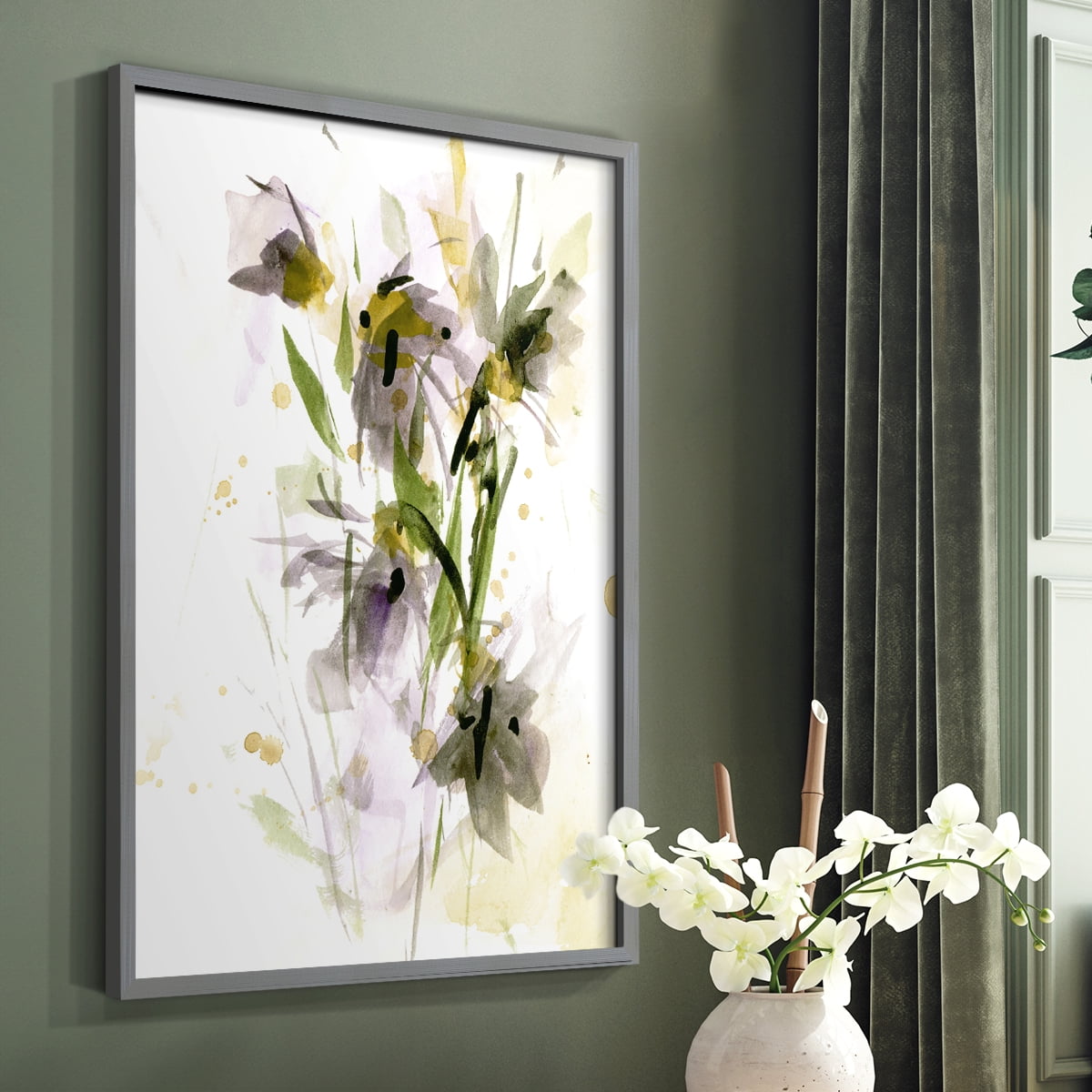 After Rain IV Framed Print in Gray Solid Wood 22 x 28 Framed Print