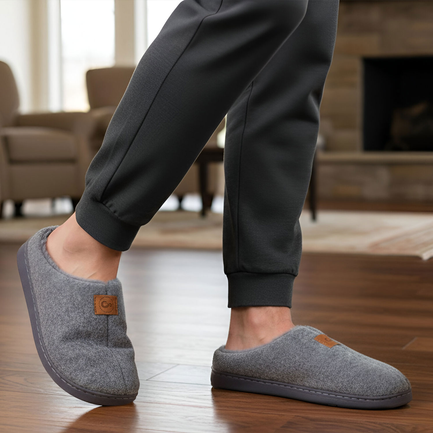 Ecetana Men's Fuzzy House Slippers photo 2