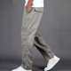 thumbnail image 5 of Pantalones cargo de longitud completa para hombre, deportivos, informales, con bolsillo, cordón y cremallera, color liso, cintura elástica, 5 of 6