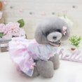 thumbnail image 5 of Vestido de novia para perros con lazo, linda falda corta, falda para perros, falda de princesa para mascotas, adecuada para perros y gatos pequeños Adepaton CPB-DE-LYY2124-4, 5 of 5