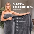 thumbnail image 5 of White Classic Hotel Collection 650 Gsm Cotton Bath Sheet Towels, Oversized Bathroom Towels, Grey, 35 x 70, 2 Pack, 5 of 10