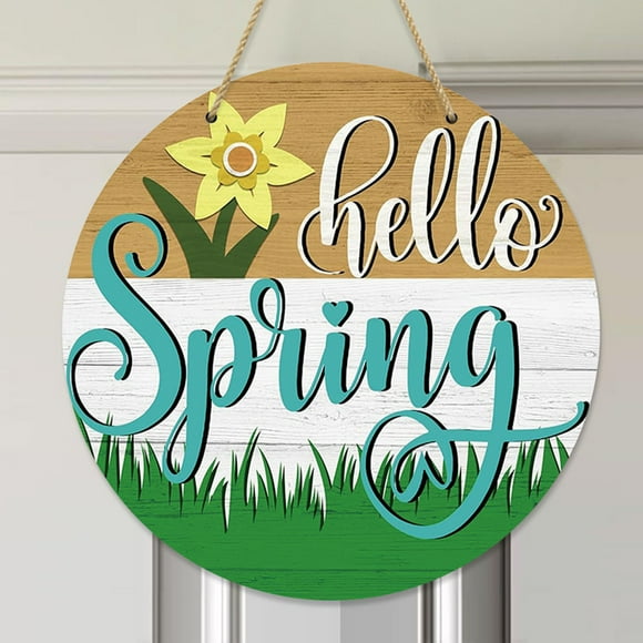 WKWeiS Wooden Farmhouses Signage Doorplates Decorative Wall and Porch Welcome The Arrival of Spring up to 40% Off