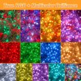 thumbnail image 3 of 2 Pack RGB Color Changing LED Icicle Lights For Outside House With 42-Key Remote,26FT LEDs Hanging Twinkle Christmas String Lights For House Roof Halloween Xmas,43 Modes,Timer,Holiday Presets,IP54, 3 of 10