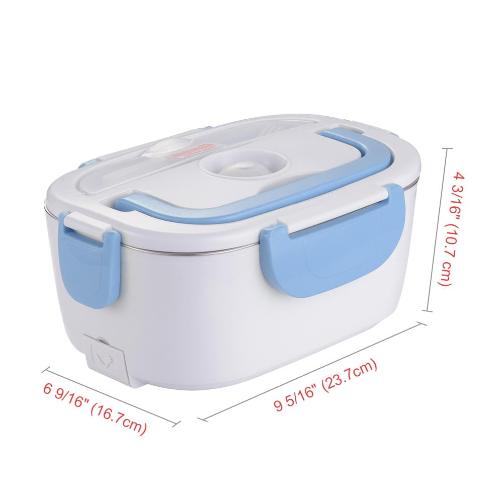 US Plug Electric Lunch Box Blue Food Heater With 2 Compartme - Inspire  Uplift