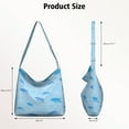 thumbnail image 4 of Watercolor Shark Artwork Crossbody Bag - Lightweight Adjustable Strap Sling Bag for Everyday Essentials, 4 of 5