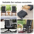 thumbnail image 5 of Galenzoov 22×17×5 inch Ultimate Comfort Rocking Chair Cushion Set - Luxurious Thick Memory Foam with Non-Slip Ties, Water-resistant Seat & Back Pillows for Indoor/Outdoor Rockers, Dark Grey, 5 of 8