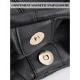 thumbnail image 5 of Gustave Women's PU Leather Crossbody Bag Small Shoulder Handbag Cloud Shaped Ruched Stylish Top Handle Clutch Purse with Adjustable Strap - Black, 5 of 8