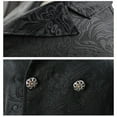 thumbnail image 3 of Men's Victorian Suit Vest Gothic Steampunk Double Breasted Jacquard Brocade Waistcoat Sleeveless Tailcoat, 3 of 4