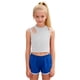thumbnail image 5 of Camiseta sin mangas de cuello redondo para niñas, blusas lindas de color sólido, blusa deportiva holgada con agujeros, camiseta para niñas, 5 of 5
