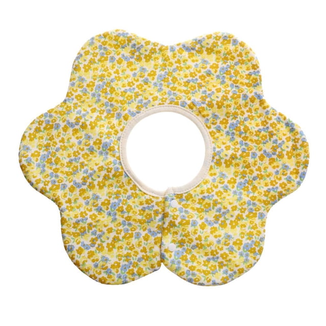 Bebé Recién Nacido Baberos Cabeza de Flor Bufanda de Cuello Toalla de Saliva de Alimentación - Amarillo perfke Baberos para bebés