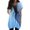 Blue, variant on TQWQT Womens Plus Size Tunics or Tops to Wear with Leggings Long Shirts Short Sleeve Oversized Shirt Summer V Neck T-Shirt Color Block Long Tops