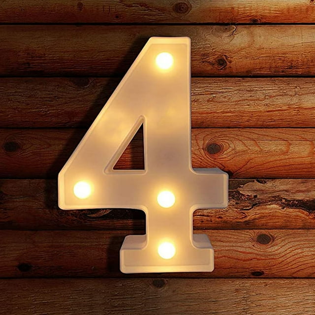 Letters Up Standing Light Light Wihte Plastic Hanging Warm Lights Letter LED Home Decor