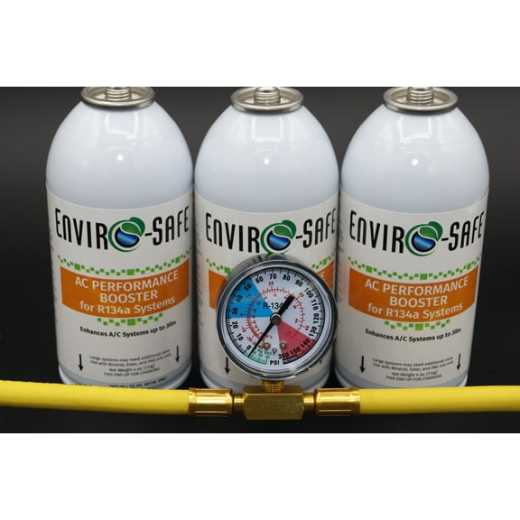 AC Performance Booster for 134, 3 cans and gauge