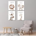 thumbnail image 2 of 4Pcs Nursery Bible Verse Animal Canvas Wall Art Funny Cute Safari Animals Christian Painting Picture Wall Decor Lions Elephant Giraffe Zebra Poster Print Artwork for Boys and Girls, 2 of 6