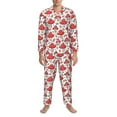 thumbnail image 3 of Sikiie Amanita Red Mushroom Mens Pajama Set, Soft Warm Long Sleeve Sleepwear, Cozy Button-Down Pjs for Men-XX-Large, 3 of 7