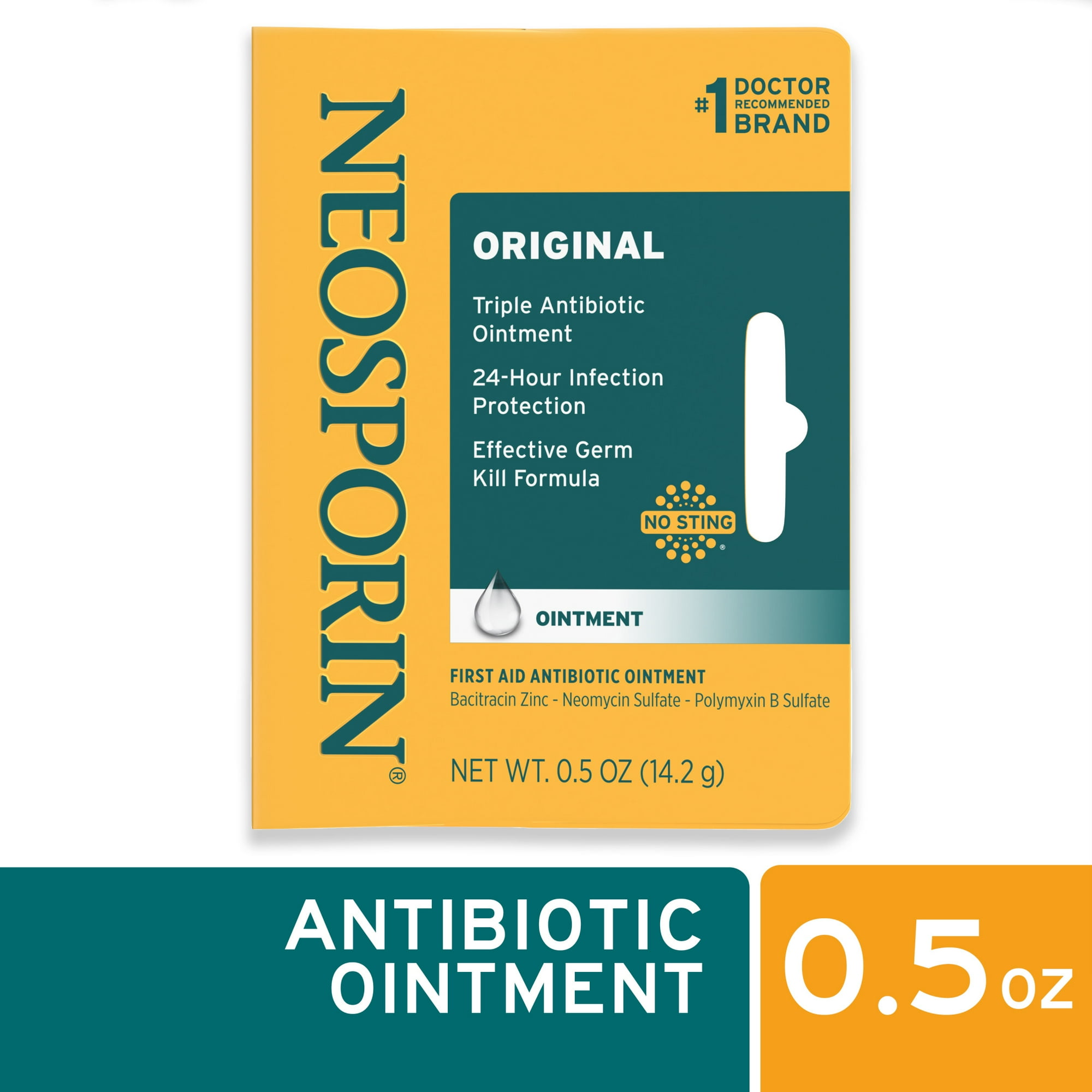 Neosporin Original Ointment, Triple Antibiotic, 0.5 oz