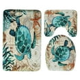 thumbnail image 1 of 3PCS Bath Mats Set Shark Sea World Anti-Slip Pedestal Absorbent Doormat Floor Rug Shower Toilet seat Cushion for Bathroom New Year's Gift, 1 of 5