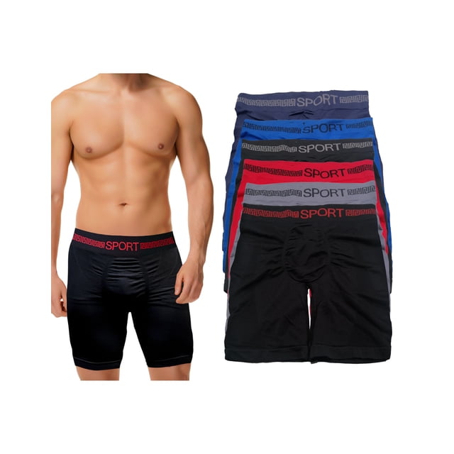 Bóxer Largo Hombre Tatys Fashion Paquete 6 Piezas Unitalla Nylon Spandex