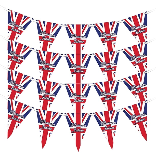 BESTHUA Queens Platinum Jubilee Bunting Union Jack 2022 Platinum 