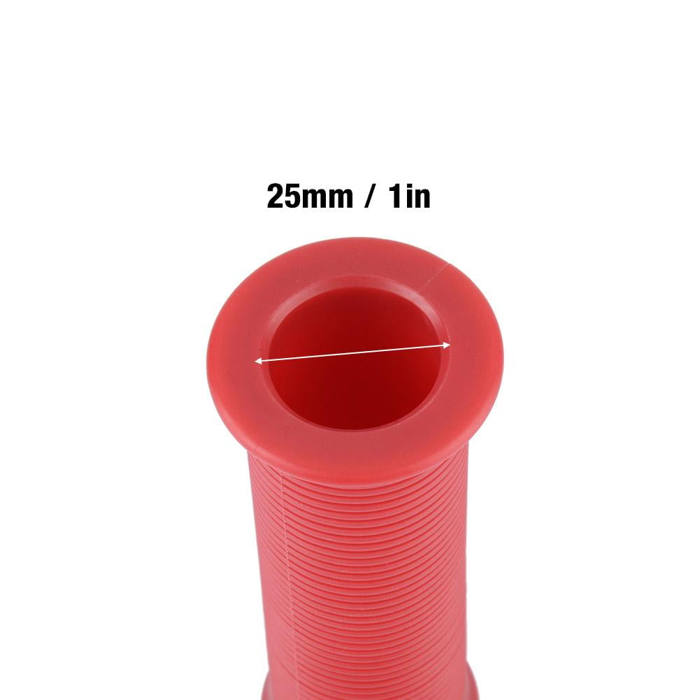 Heitune Pair Of 1inch 25mm Universal Motorcycle Vintage TPU Handle Handlebar Grip Red