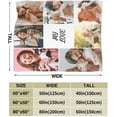 thumbnail image 3 of Personalised Blanket - Custom Blanket with Photos Text.Custom Blanket with 1-9 Photo Collages,Flannel Blankets for Mothers Day Customized Gifts For Mom, 125×100cm, 3 of 6