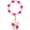 Deep Pink, variant on Silicone Beaded Bangle Key Ring With Butterfly Pendant Wristlet Bracelet Keychain For Women Girls