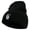 Black, variant on Lucky Thirteen Embroidered 8 inch Acrylic Short beanie - Black OSFM