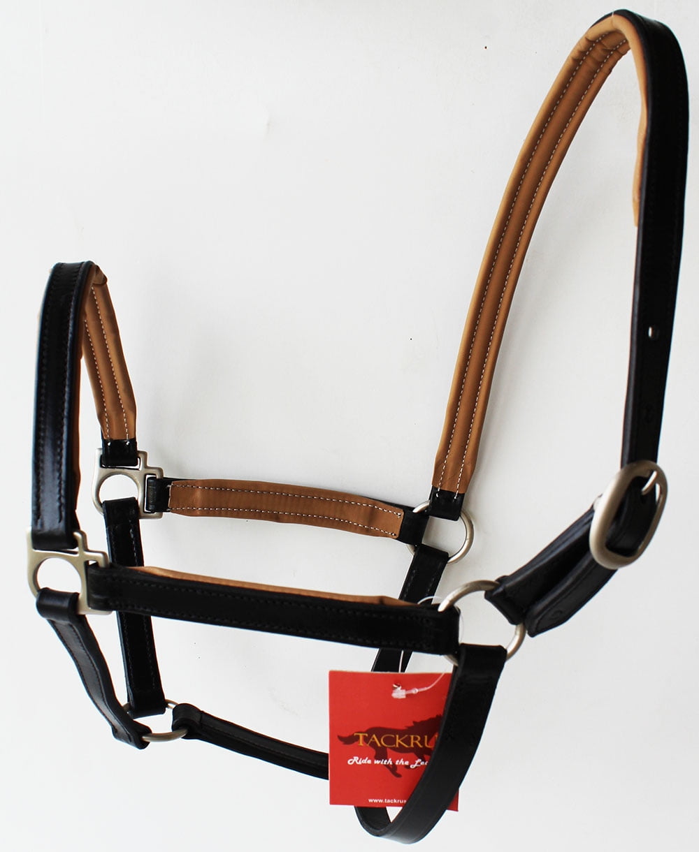 Horse English Padded Leather Western Show Halter Tan Full 803209TNF
