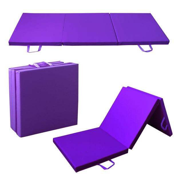 Tapis de gymnastique pliable avec entraînement sans PVC 180 x 60 x 1,5 cm  bleu ou noir
