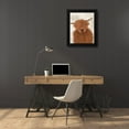 thumbnail image 3 of Fab Funky 15x18 Black Modern Wood Framed Wall Art Titled - Highland Cow 10, Portrait, 3 of 6