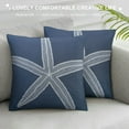 thumbnail image 3 of WERPE  Coastal Pillow Covers Navy Blue Starfish Throw Pillow Covers Beach Pillowcase Nautical Decor for Outdoor Home Sofa Bedroom Living Room, 3 of 5