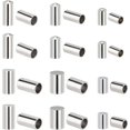 thumbnail image 1 of 180pcs Stainless Steel Cord Ends 3 Size Leather Cord End Caps Cord 2/2.5/3mm Inner Diameter End Caps Terminators Cord Clasp Loop Barrel for Jewelry Making(2 Style: Round Flat), 1 of 8