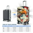 thumbnail image 3 of Cauagu Retro American Eagle Print Travel Luggage Cover,Travel Dust-proof Suitcase Cover Softside Suitcase Protector for 18-32inch,Not Included Suitcase, 3 of 8