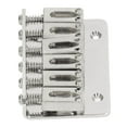 thumbnail image 2 of 6 String Guitar Fixed Saddle Bridge Hardtail Top Loader Iron Electric Guitar Saddle Bridge Replacement Silver, 2 of 12