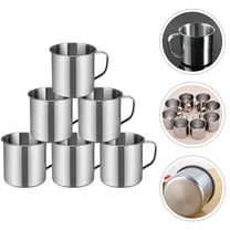 Homoyoyo Metal Kids Camping Cup Wear Resistant Silver 6Pcs Back to School