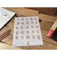 thumbnail image 5 of Plantillas De Letras Stencil1 De 1.0 In – Letras Y Números De Caligrafía Inglesa Antigua – Alfabeto Mylar En Mayúsculas Y Minúsculas Para Pintar A Mano, Dibujar Y Cortar – Perfecto Para Letras En Vini, 5 of 5