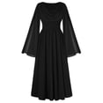 thumbnail image 2 of DailyTrove Women's Crew Neck Fit & Flare Midi Dress - Cotton-Blend Casual Daily Wear, Flattering for Brunch & Weekend Errands for women, 2 of 6