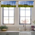 thumbnail image 3 of LALILO Kitchen Curtain Valance Wales Travel Landscape Scenic Rod Pocket Window Curtain 52"x 18" Set of 2, 3 of 5